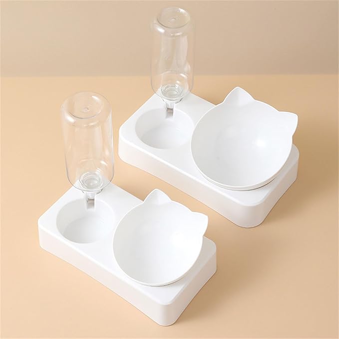 Pet Automatic Waterer Cats Feeder Food Container Bowl Upgrade Water Fountain 2 in 1 Pet Large Dog Feeder Automatic Fountain for Dogs