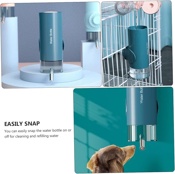 Happyyami Outdoor Dog Water Dispenser Pet Automatic Feeder 550ml Hanging Waterer for Travel