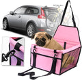 Sosoport Pet Safety Seat Breathable Mesh Pet Carrier for Dogs Cats Straps Front Storage Bag for Travel Thick Support Rods