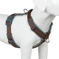 Plutus Pet No Pull Dog Harness, Adjustable Nylon Harness with Soft Padding, Reflective and Heavy Duty Dog Harness for Small, Medium, Large Dogs(Chocolate, M)