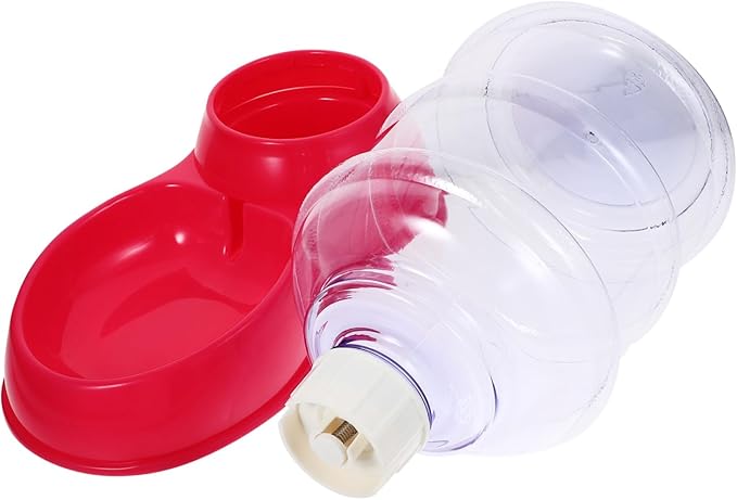 Happyyami Pet Food Bowl Drinking Fountain Feeding Device Drinking Water Basin Water Bowl