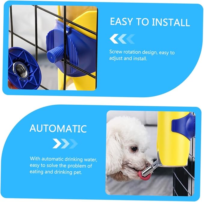 Mikikit Automatic Pet Waterer Wear Resistant Household Water Feeder for Dogs Cats Convenient Gravity Dispenser with Unique Design for Hydration Pet Accessory for Home