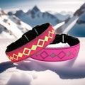 LED Dog Collar, 15 Light Modes, USB-C Rechargeable, Adjustable Silicone, Multiple Colors (Pink, L(15.7-19.7"))