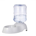 Pet Water Drinking Fountain Automatic Gravity Dispenser Station Self Replenish Animal Waterer Dog Cat Large Capacity Fresh Drinking System Plastic Bottle Reservoir Bowl Stand (3 Gallon)