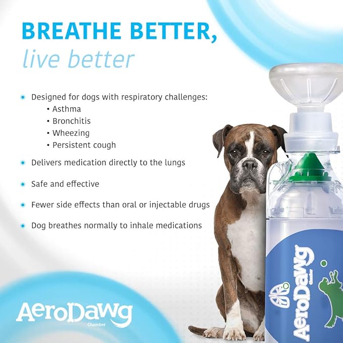 The Original Canine Aerosol Chamber Inhaler Spacer for Small Dogs and Puppies with Exclusive Flow-VU* Indicator
