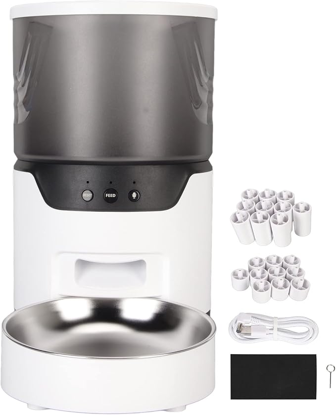 Dog Supplies Dog Supplies Cat Feeders with Voice Recorder App Control Auto Dog Food Dispenser Pet Dry Food Dispenser for Cats and Dogs Automatic Pet Feeders Smart Automatic Dog