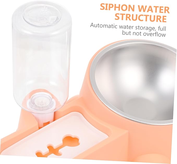 Automatic Pet Food and Water Dispenser Bowl Wear-Resistant Stainless Steel Dog Feeder with Container for Safe and Easy Feeding