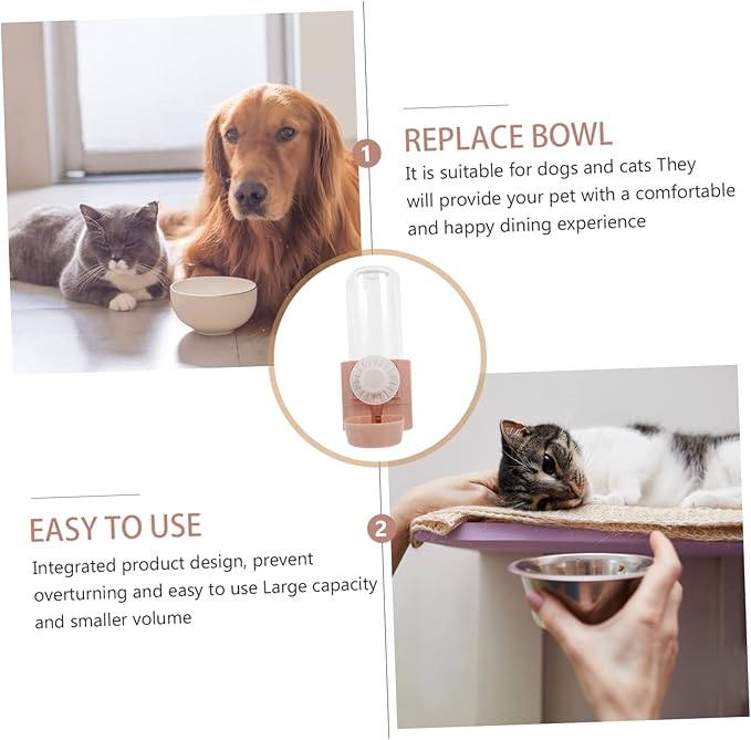 BESPORTBLE 2pcs Pet Cat Dog Water Bottle Hanging Dispenser Auto Water Feeder Capacity Washable for Pets