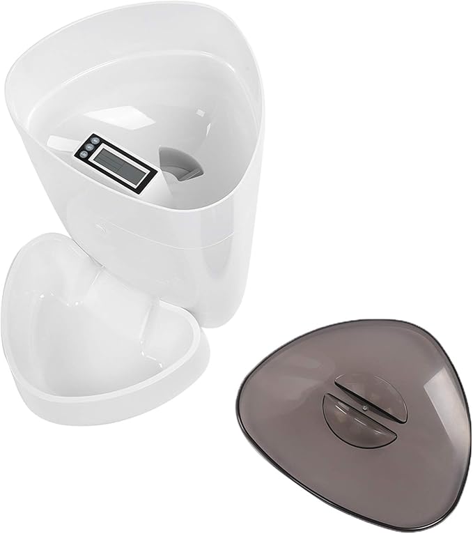 Automatic Feeder for Dogs and Cats, No Battery Needed, Intelligent Timing Feeding System with Scientific Diet Plan, USB Powered or D Battery Operated, Large Capacity