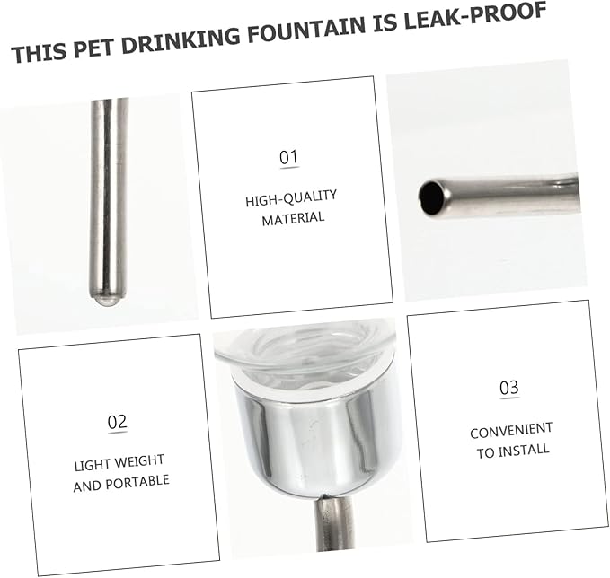 2pcs Hanging Water Dispenser for Dogs Automatic Pet Drinking Tool Leakproof Water Holder Easy to Clean Transparent Design for Convenient Hydration