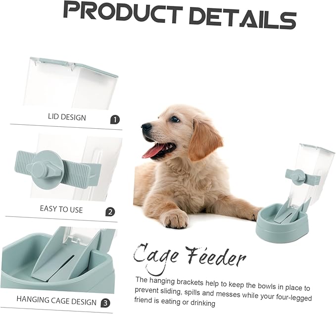 Automatic Dog Feeder Stand Pet Food Dispenser for Dog Puppy Easy Refill Removable Bowl