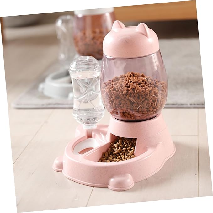 balacoo Automatic Cat and Dog Water Feeder Creative Pet Water Dispenser with Unique Cat Ear Design Capacity Smooth Surface for Home Use Grey