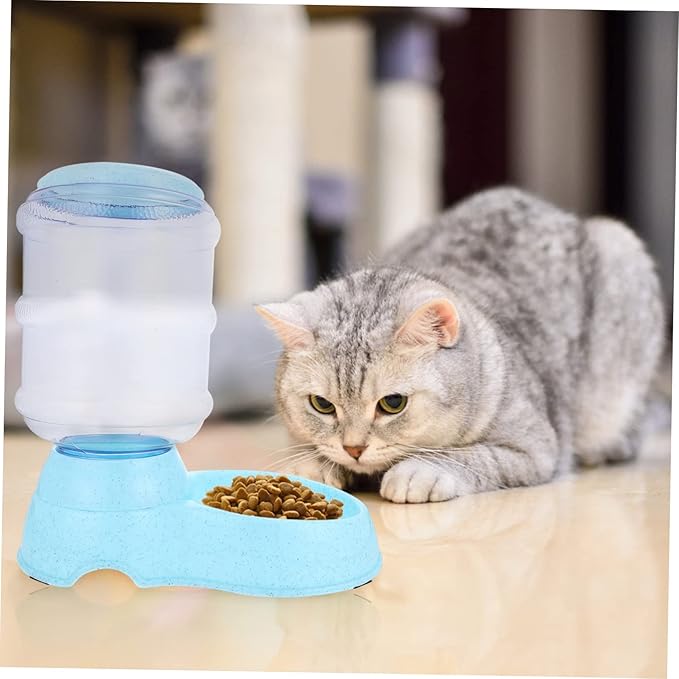 Didiseaon Pet Feeder Automatic Food Storage Bowl for Cats and Dogs Stylish Design for Home Use Effortless Feeding for Busy Pet Owners
