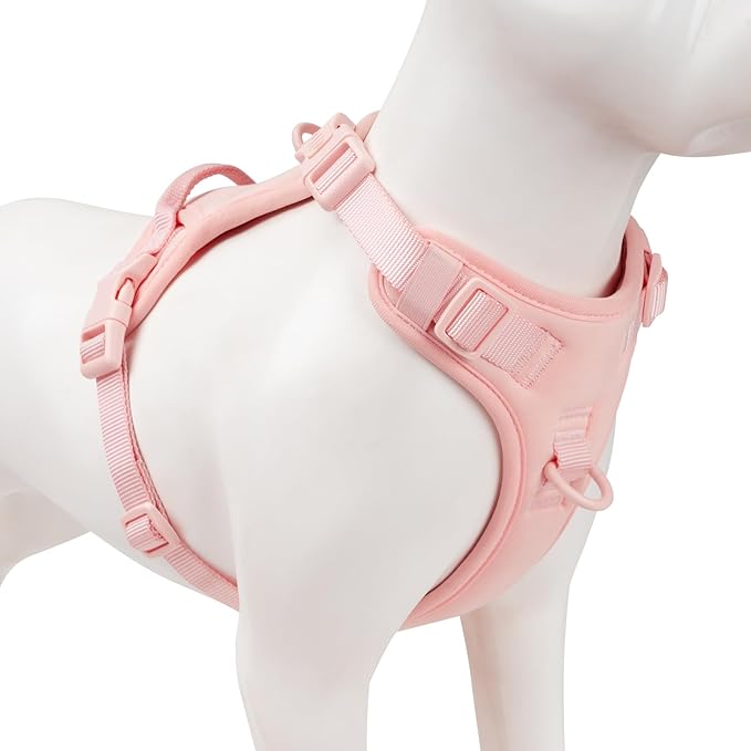 No Pull Dog Harness, Puppy Vest with Front Clip for Small Medium Large Sized Dog(Light Pink,XL)