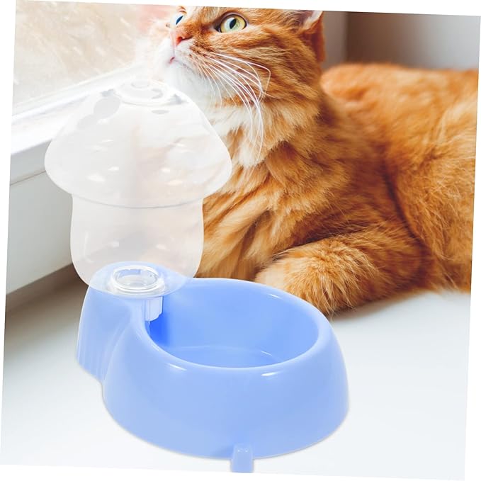 Automatic Pet Water Dispenser Mushroom-Shaped Waterer for Cats and Dogs Lightweight and Water Feeding Device for Indoor Use