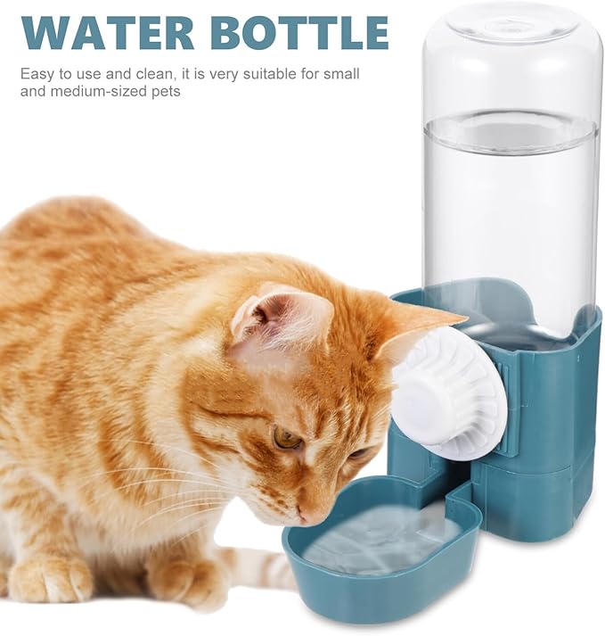 1pc Hanging Water Dispenser Mini Kettle Cat Pet Gravity Water Dispenser Hanging Automatic Cat Feeder Station Food Bowl Cage Pet Drinking for s Dogs Pets