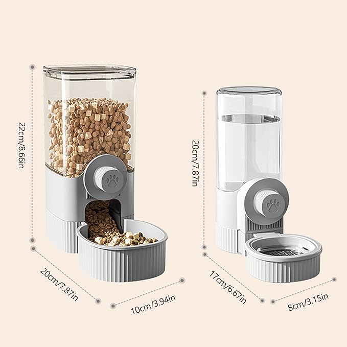 Clear Pet Feeders Bowl Dog Feeders Small Dogs Cats Drinking Bowl Large Capacity Cage Hangable Water Feeders Food Bowl