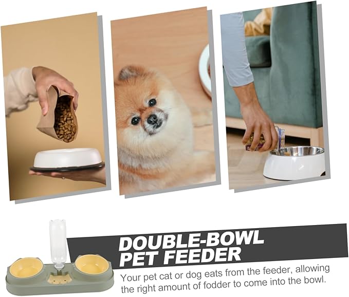 Compact Automatic Feeder and Drinker Pet Feeding Bowl Dog Bowl Food Dispenser Pet Food Holder Random Style