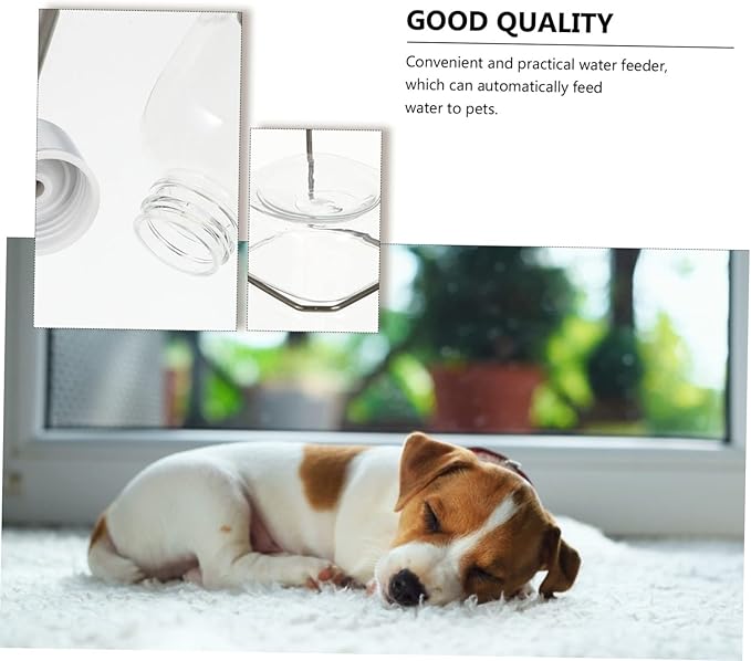 2 Pcs Automatic Hanging PET Water Dispenser Feeder Cat Water Bottle Ball Mechanism Design Practical for Dogs and Cats for Outdoor Use