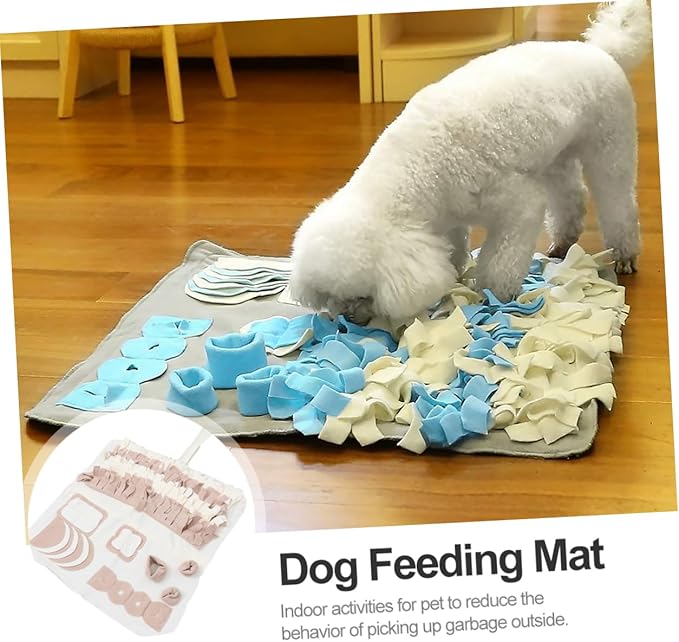 Pet Snuffle Mat for Dogs Foraging Training Pad for Slow Feeding Indoor Nose Work Activities Removable Washable Dog Feeding Blanket Small