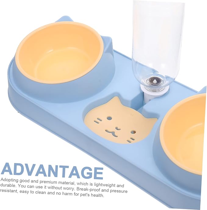 GANAZONO Elevated Dog Bowl Automatic Dog Feeder Slow Feeder Pet Water Container Cat Food Bowl