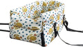 Center Console Dog Car Seat with Safety Strap Soft Cotton Cushion Detachable Armrest Pet Seat for Small Dogs Cats Under 14lbs Portable Travel Bag for Cars SUVs (Yellow)