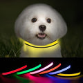 Rechargeable Glowing Dog Collar - Flashing, Adjustable, Waterproof Light Up for Night (Yellow, Pack of 1, XS)