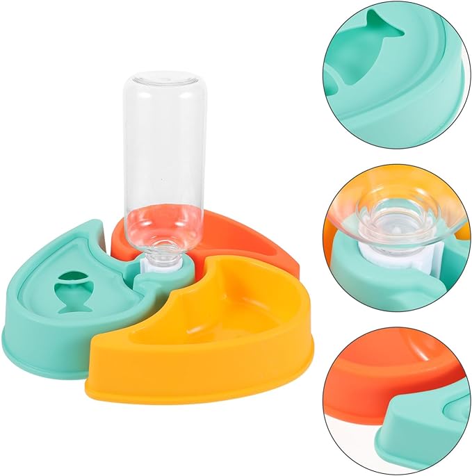POPETPOP Wet Dry Pet Feeding Bowl Automatic Dog and Cat Water Dispenser Capacity Detachable Design for Easy Cleaning for Multi-pet Households Sturdy Construction