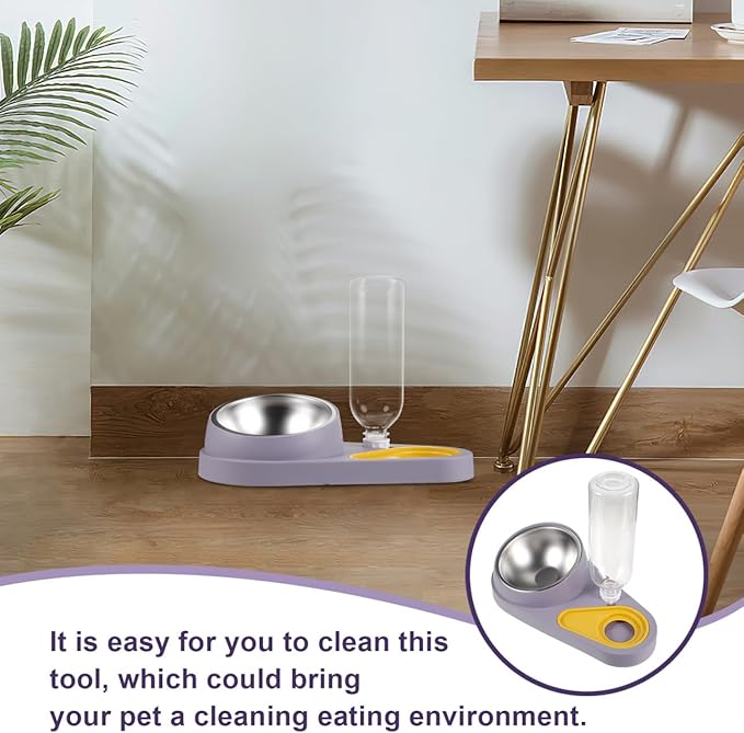 Automatic Pet Feeder and Water Dispenser Lightweight Dog Food Bowl Smooth Compact Design for Cats and Dogs Space-Saving Pet Supplies