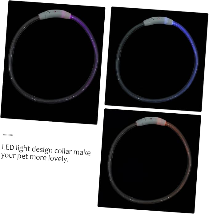Led Rechargeable Dog Collar USB Charging Glowing Pet Accessory for Dogs and Puppies for and Festive Occasions