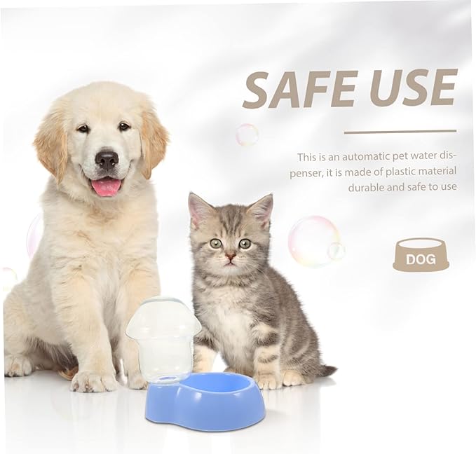Happyyami 1 Set Automatic Pet Water Dispenser Practical Cat Dog Water Feeder for Young Pets Capacity Compact Design Convenient Drinking Fountain Blue