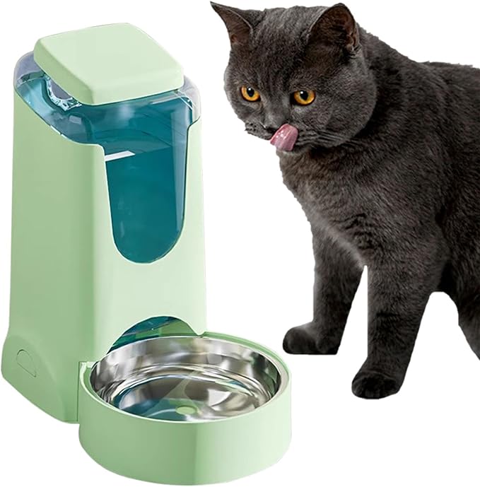 Automatic Pet Water Dispenser, Water Drinker Leakproof Dog Water Bottle Large Pet Water Fountain Water Feeder for Cats Dogs, Green
