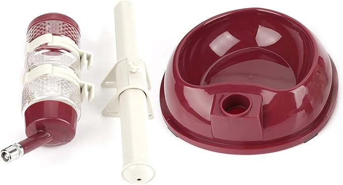 Pet Water Dispenser and Food Bowl, Pet Dog Cat Water Food Feeder Bowl Bottle Standing Dispenser, Height Adjustable Automatic Water Dispenser Feeding Station for Pets Cats Dogs