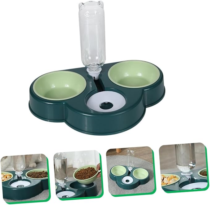 BESPORTBLE Multi-Function Pet Feeder Water Dispenser Automatic Food Bowl for Cats Dogs Convenient Design Easy to Use for Busy Pet Owners Combined Food Water