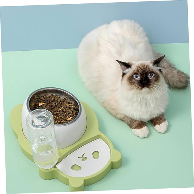 Milisten Pet Automatic Water Feeder Neck Protection Multi-Function Cat Food Bowl for Dogs and Easy to Use Pet Supply
