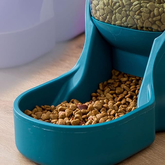 2 X 3.8 L Automatic Cat Water Fountain Pet Dog Food Feeder Drinking Feeding Bowl Puppy Food Dispenser Drinker for Dogs Cats