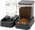 2-in-1 pet Feeder/Water Bottle Set, Suitable for Cats and Dogs, Large Capacity. Automatic Feeder and Water Dispenser, Suitable for Dogs, Cats, and Other Pets (Dark Gray)