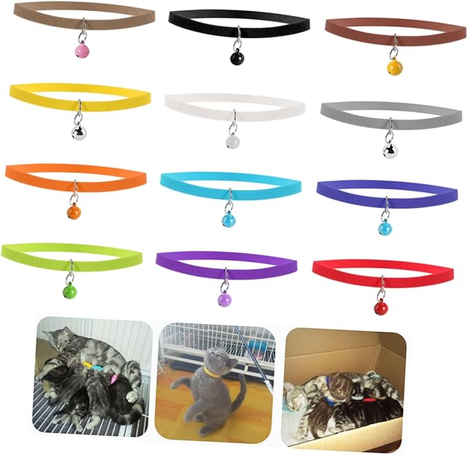 Djustable Collars for Dogs Large Pet Id Bands Collars Double Sided Id Collar Bell for Puppies