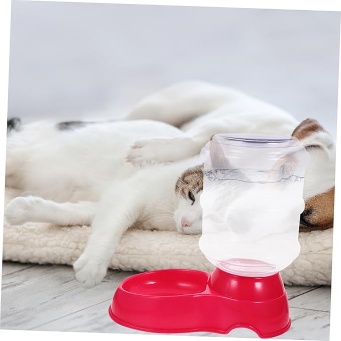 Feeder Pet Feeder- Automatic Dog Cat Feeder and Water Dispenser, Pet Feeding Device Food& Water Bowl Drinking Water Pet Basin for Small Medium Dog Pets Puppy Kitten 3.5L () Auto Automatic