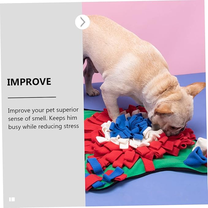 Kisangel 1pc Dog Sniffing Mat for Interactive Feeding and Training Slow Feeding Pet Snuffle Mat for Dogs Engaging Nose Work for Mental and Foraging Fun