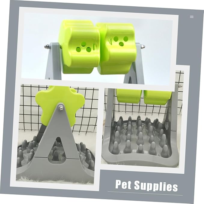 Automatic Dog Food Dispenser Choking Design Rotatable PET Feeder Bowl 1-Piece Training Toy for Dogs