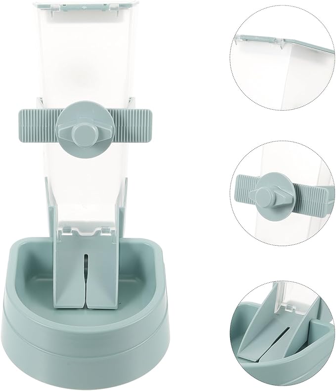 Alipis 2l Automatic Pet Feeder Hanging Dog Bowl Food Dispenser for Cage and Crate, Sky Color Puppy Feeder Suitable for Kennel Feeding
