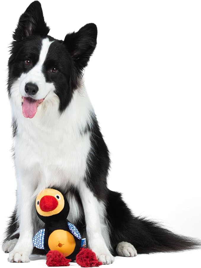 The Dodo Treat Dispensing Toy for Dogs with Rope Legs for Chewing, Treat Hide Enrichment Toy and Dispenser