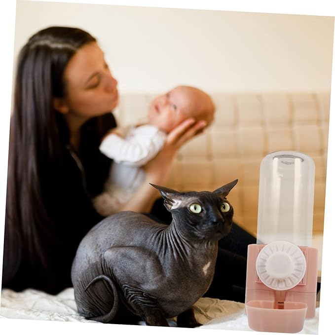 BESPORTBLE 3pcs Dog Water Dispenser for Pets Automatic Hanging Water Bottle for Dogs and Bottle for Easy Monitoring for Cages and Travel Stylish Pink
