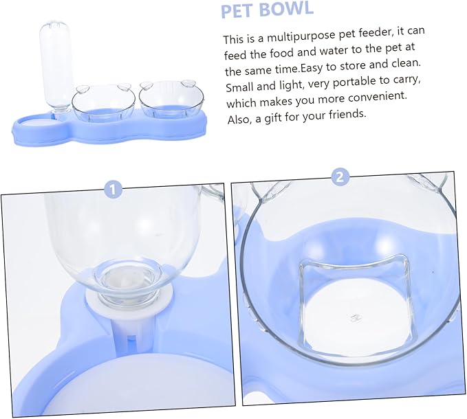 BESPORTBLE Detachable Pet Waterer and Dog Food Feeder Skid Dual Bowls for Indoor Use Convenient Automatic Water Dispenser for Cats and Dogs Safe Easy to Design
