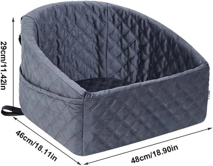 Dog Booster Car Seats Adjustable Strap Travel Safety Pet Car Seat Dog Car Carrier With Washable Removable Cover & Storage Pocket