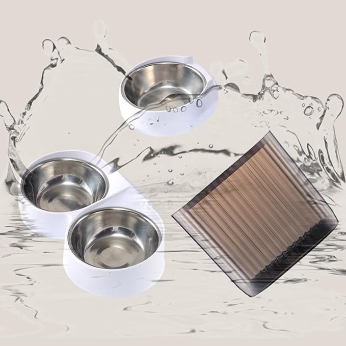 5L Timed Automatic Dog Cat Feeder for 2 Animal, 5G WiFi Cat Food Dispenser with APP Remote Feeding, 1-10 Meals/Day, 10s Meal Call, Dual Power Dual Trays Pet Feeder for Cat, Dog Small Animals (B)