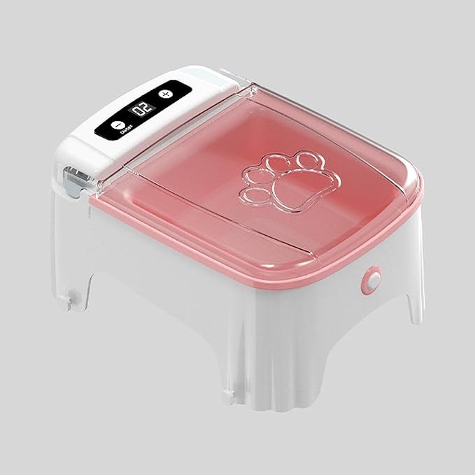 Automatic Timed Pet Feeder with Auto Open Close Lid, Programmable 0-99 Hour Timer, USB Charging for Cats Dogs, 6.50x9.06x4.33inch-