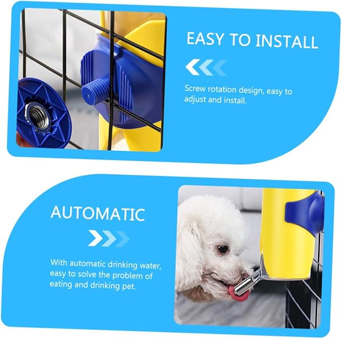 SUPVOX Automatic Pet Water Feeder Hanging Water Dispenser for Dogs and Cats Easy to Nozzle for Travel and Home Use