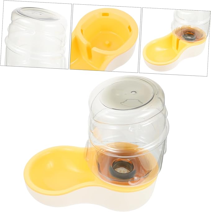 HEMOTON 1pc Automatic Pet Water Feeder Deep Drinking Trough Pet Dog Cat Water Bowl Special Angle Design for Cervical Support Replacement for Old Bowls